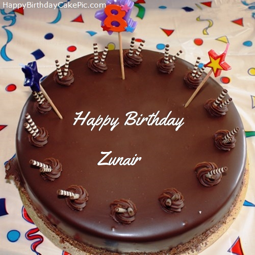 write name on 8th Chocolate Happy Birthday Cake